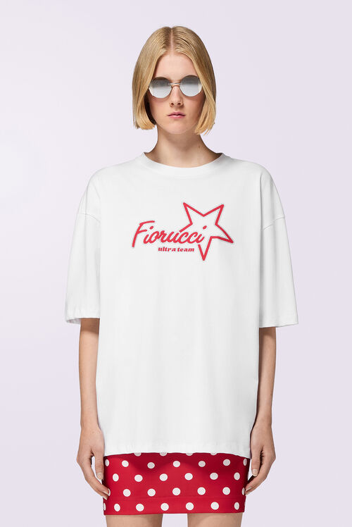 Ultra Team Glitter Star Logo Relaxed T-Shirt White